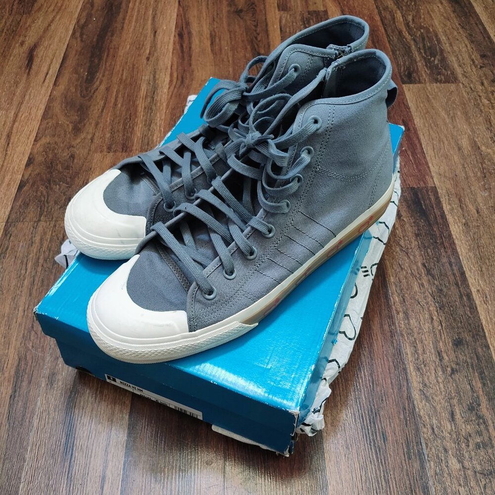 Adidas Nizza x Human Made FY5187 High Top Sneakers Size 13 Grey 2020